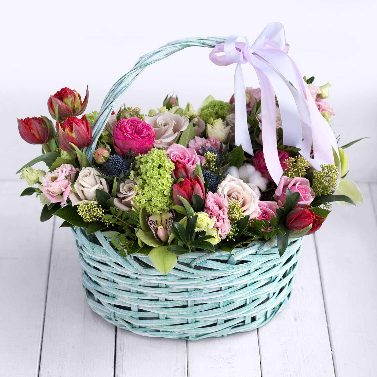 Букет цветов Хейди в корзине - Купить цветы